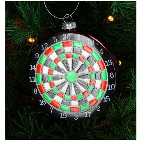 Kersten Ornament Dartbord glas 10cm - afbeelding 2