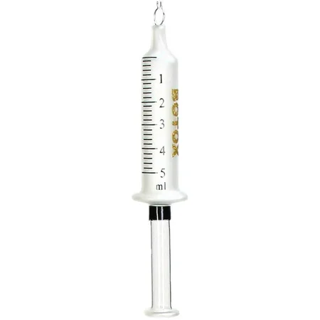 Kersten Ornament Injectiespuit Botox glas wit 16.4cm - afbeelding 1