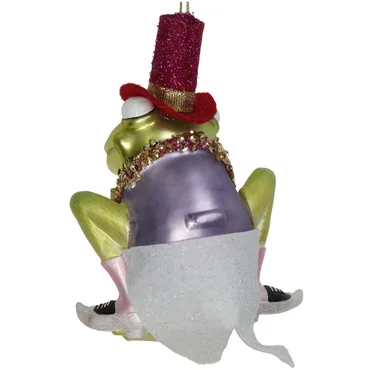 Kersten Ornament Kerstoetel Bruidegom groen 7x8x12cm - afbeelding 2