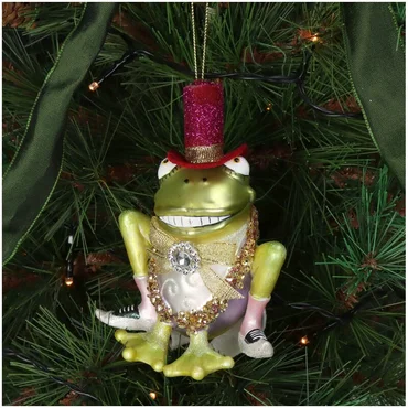 Kersten Ornament Kerstoetel Bruidegom groen 7x8x12cm - afbeelding 3