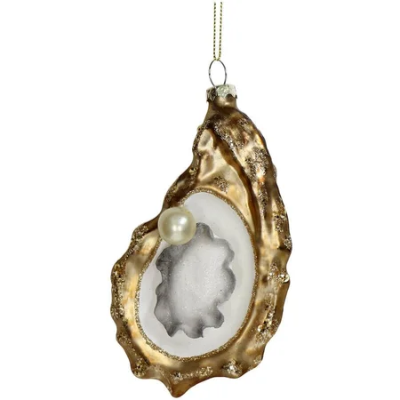 Kersten Ornament Oester glas goud 14cm - afbeelding 1