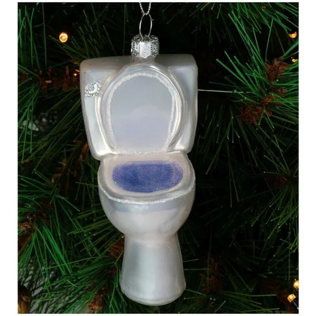 Kersten Ornament Toilet glas wit 9.6cm - afbeelding 2