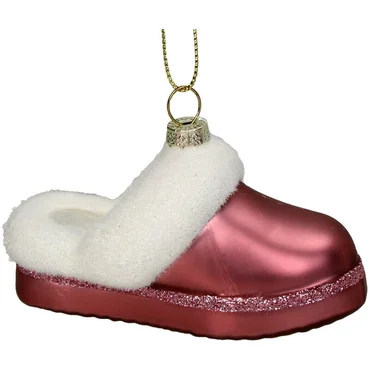 Kersten Ornament Ugg Pantoffel glas roze 6.3cm