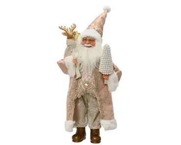 Kerstman plastic 29x13x45cm champagne