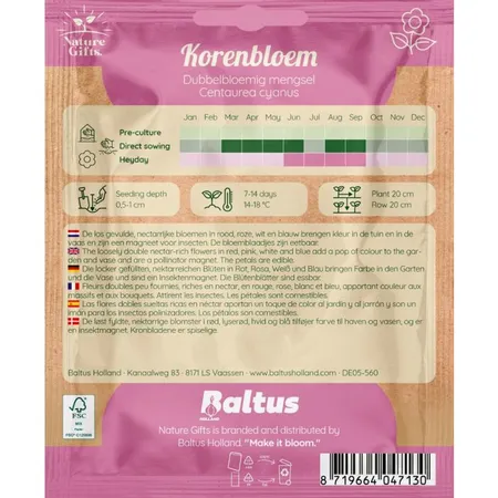 Korenbloem dubbelbloemig mengsl per 80st - afbeelding 2