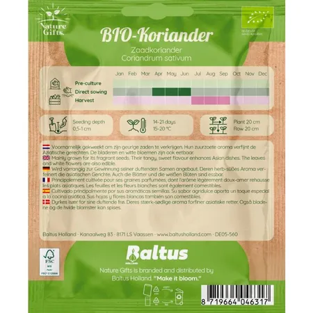 Koriander zaadkoriander bio 50st - afbeelding 2
