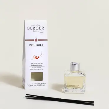 Lampe Berger Parfumverspreider met sticks Cube 125ml Pétillance Exquise - afbeelding 3