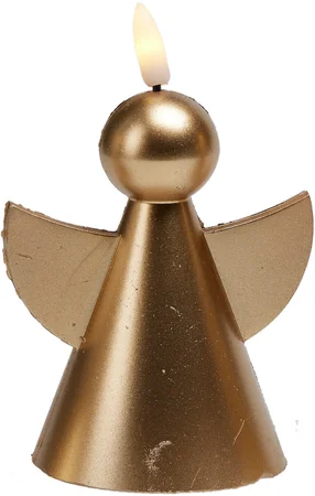 Ledkaars engel 11cm goud - assortiment - afbeelding 3