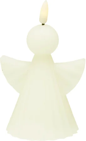 Ledkaars engel 11cm wit - assortiment - afbeelding 2