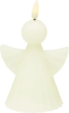 Ledkaars engel 11cm wit - assortiment - afbeelding 2