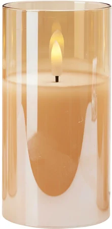 Ledkaars glas 15cm - afbeelding 2