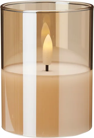Ledkaars in glas 10cm - afbeelding 2