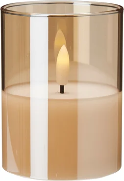 Ledkaars in glas 10cm - afbeelding 2