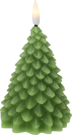 Ledkaars kerstboom 11cm groen