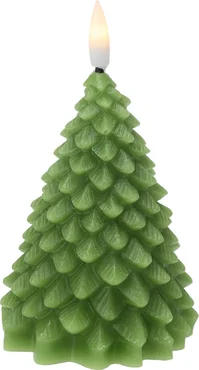 Ledkaars kerstboom 11cm groen