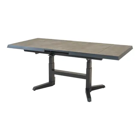 Lesli Living Uittrektafel verstelbaar Murcia Negro 143/183x88x54/74cm - afbeelding 3