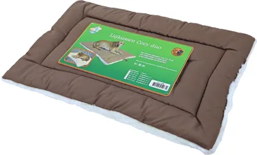 Ligkussen cozy duo brn/wit l75b47cm