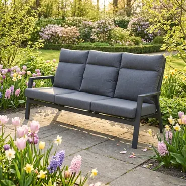 Loungebank Ohio 3-zitsbank sfeer zomer tuin
