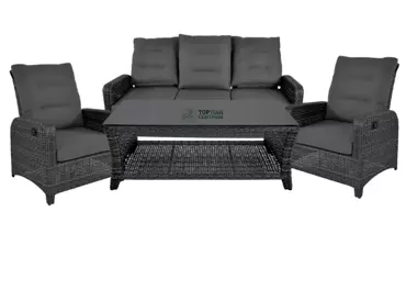 Loungeset Soho Forte (2xstoel/1xbank/1xkoffietafel)