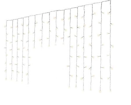 Lumineo 480Led gordijn 310x200cm Transparant/warm wit 