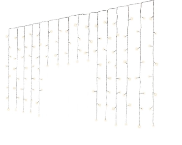 Lumineo 480Led gordijn 310x200cm Transparant/warm wit 