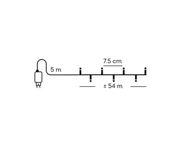 Lumineo basic kerstverlichting | 720 LED | 54 meter | klassiek warm - afbeelding 6