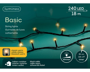 Lumineo basic Rice led 18m - 240l klassiek warm
