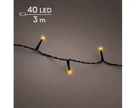 Lumineo Basic Rice 40 LED 3m klassiek warm - afbeelding 3