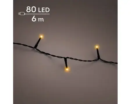 Lumineo basic Rice 80LED 6m klassiek warm - afbeelding 3