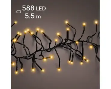 Lumineo cluster kerstverlichting | 588 LED | 5.5 meter | klassiek warm - afbeelding 3