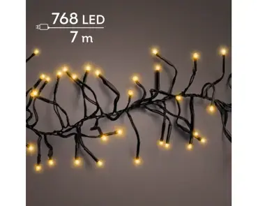 Lumineo cluster kerstverlichting | 768 LED | 7 meter | klassiek warm - afbeelding 3