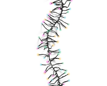 Lumineo cluster verlichting 1512Led  14m zwart/soft multi colour - afbeelding 5