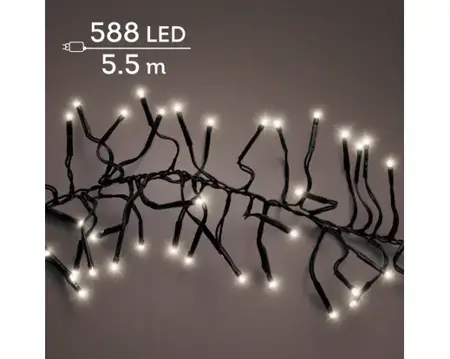 Lumineo clusterverlichting 5,5m 588led warm wit - afbeelding 3