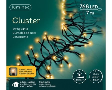 Lumineo clusterverlichting 7m 768led Klassiek warm - afbeelding 1