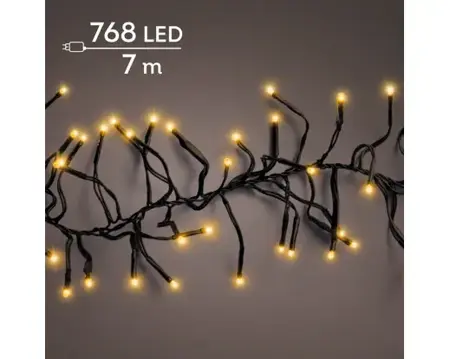 Lumineo clusterverlichting 7m 768led Klassiek warm - afbeelding 3