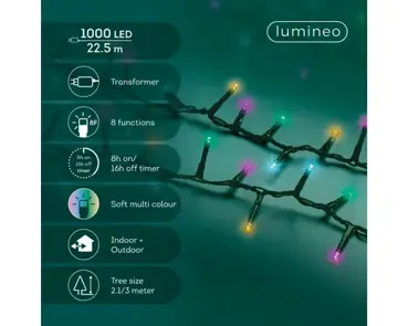 Lumineo compact 1000Led 22.5m soft multi colour - afbeelding 2