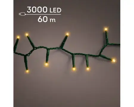 Lumineo compact kerstverlichting | 3000 LED | 60 meter | klassiek warm - afbeelding 3