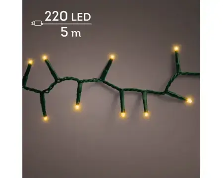 Lumineo Compact ricelights 220LED 5m klassiek warm - afbeelding 3