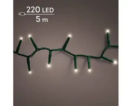 Lumineo Compact ricelights 220LED 5m warm wit - afbeelding 3