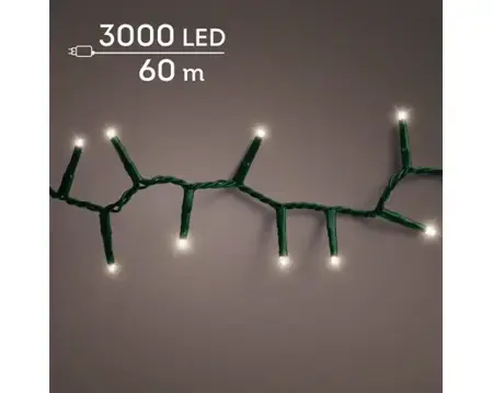 Lumineo Compact ricelights 3000LED 60m warm wit - afbeelding 3