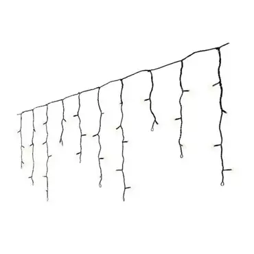 Lumineo icicle twinkle | 119 LED | 5 meter | zwart/warm wit - afbeelding 2