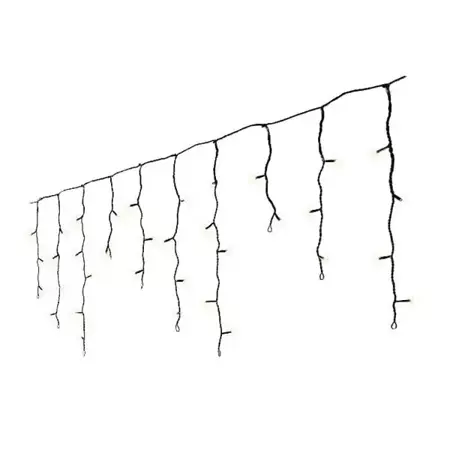 Lumineo icicle twinkle | 175 LED | 7,5 meter | zwart/warm wit - afbeelding 2