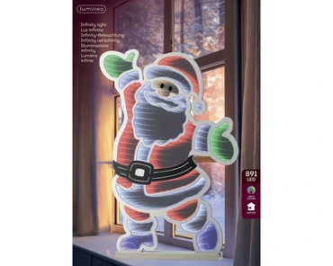 Lumineo Infinity light kerstman | 891 LED |  83x120x120 centimeter