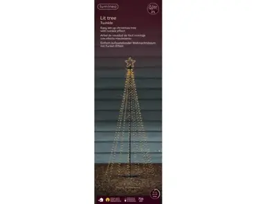 Lumineo led boom 100x240cm zwart/klassiek warm - afbeelding 1