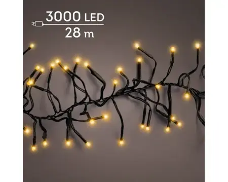 Lumineo led cluster 28m-3000led klassiek warm - afbeelding 3