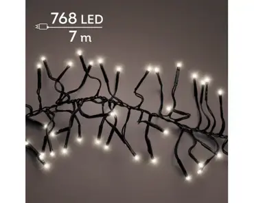 Lumineo led cluster zwarte kabel 6m 768led  warm wit - afbeelding 3