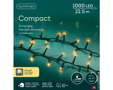 Lumineo led compact 22.5m-1000l groen/soft gold - afbeelding 1