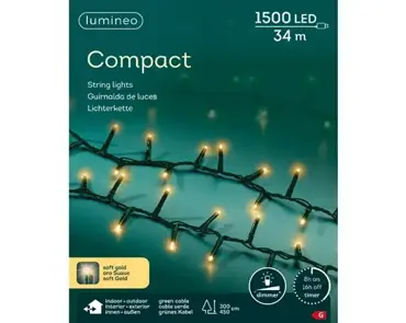 Lumineo led compact 34m-1500l groen/soft gold - afbeelding 1