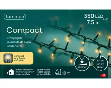 Lumineo led compact 7.5m-350l groen/soft gold - afbeelding 1