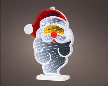 Lumineo led infinity hoofd kerstman 143LED multi - afbeelding 3